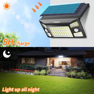 Lampe Solaire 4000mAh Longue Durée Double Capteur Mouvement