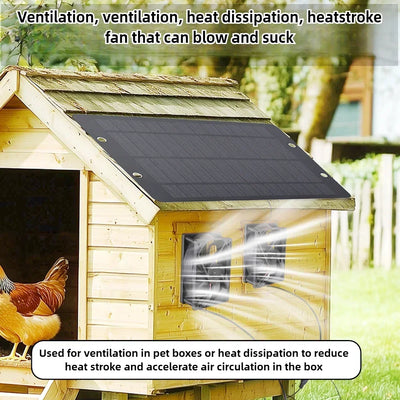 Ventilateur Solaire 6 Pouces Silencieux pour Serre