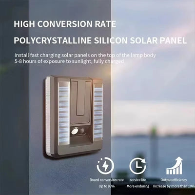 Applique Murale Solaire Extérieur Orientable 120° Détecteur de Mouvement