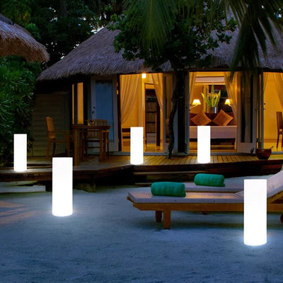 Lampe Solaire de Jardin Cylindrique pour Pelouse