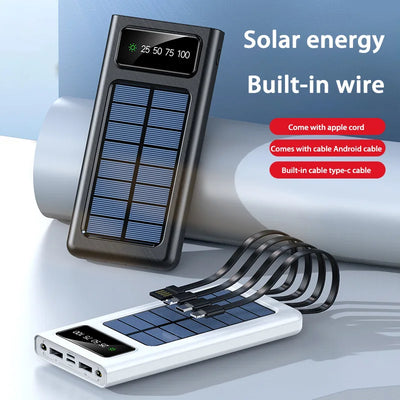 Power Bank Solaire 200000mAh USB 4 en 1