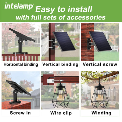 Détail du panneau solaire de la lampe suspendue IP65