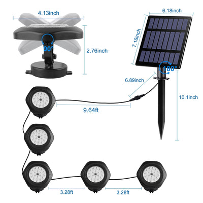 Spot Solaire Sous-Marin LED RGB Étanche Piscine Fontaine Bassin