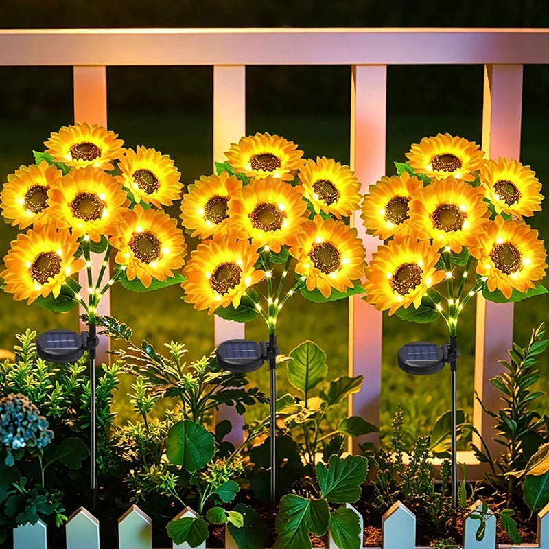 Lampe Solaire Tournesol Décorative pour Jardin et Pelouse