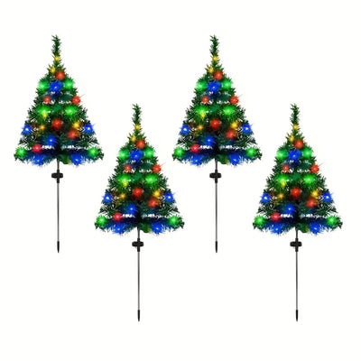 Lampe Solaire Arbre de Noël LED Étanche Jardin et Patio