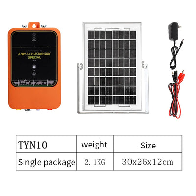 Électrificateur de Clôture Solaire 10 km 12 kV 1,2 J 12V 6 Ah