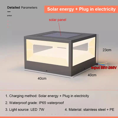 Lampe Solaire de Pilier de Portail Étanche Jardin - vue 14