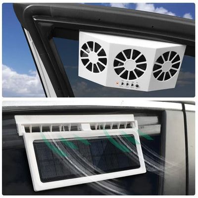 Ventilateur Solaire de Voiture 3 Têtes