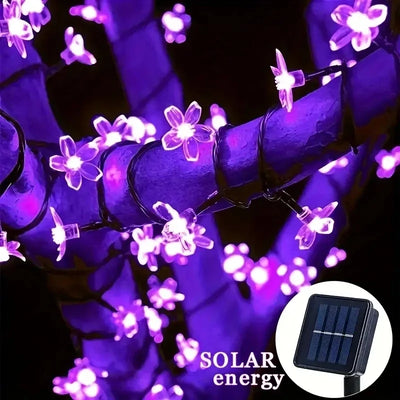Guirlande Solaire Extérieur Fleurs de Cerisier Sakura Étanche
