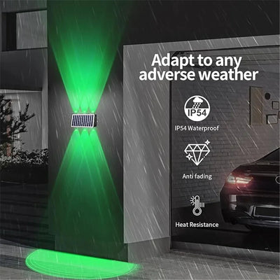 Applique solaire murale RGB en mode multicolore