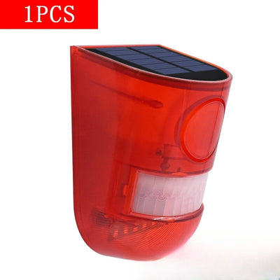 Alarme solaire sans fil rouge 110 dB - vue produit