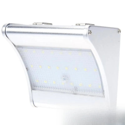 Lampe solaire murale aluminium 24 LED face avant