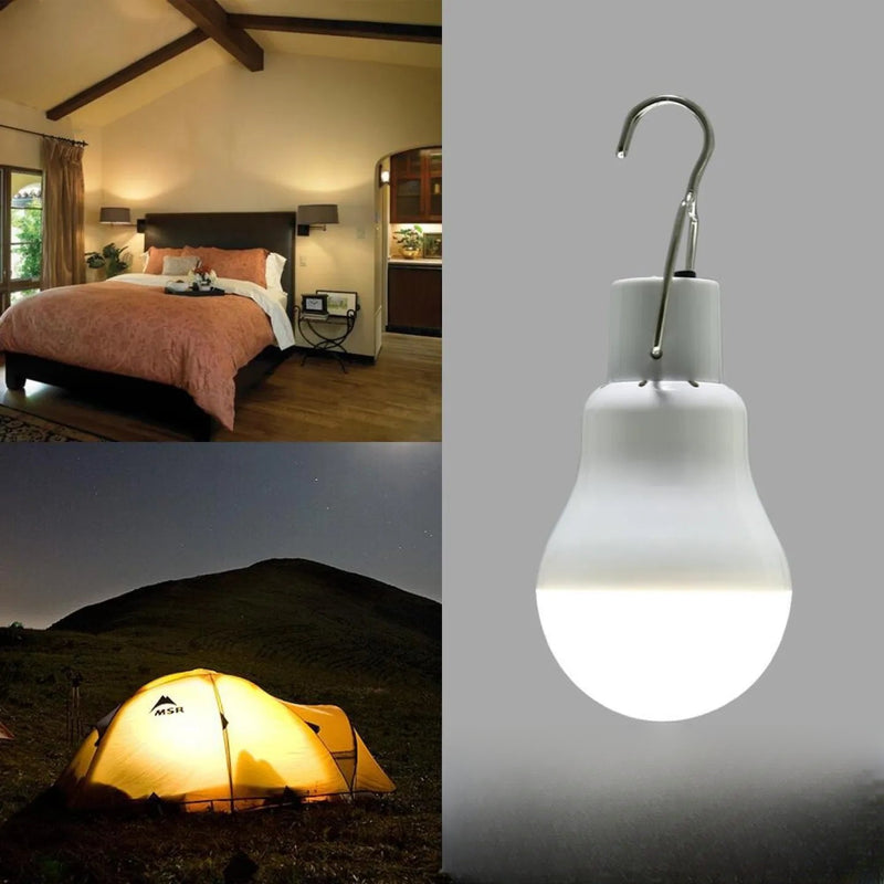 Ampoule LED solaire portable pour camping et extérieur