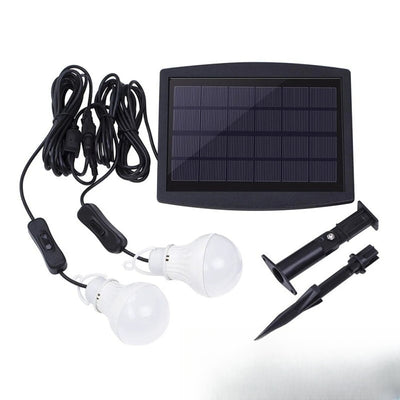 Ampoule solaire avec câble et panneau déporté