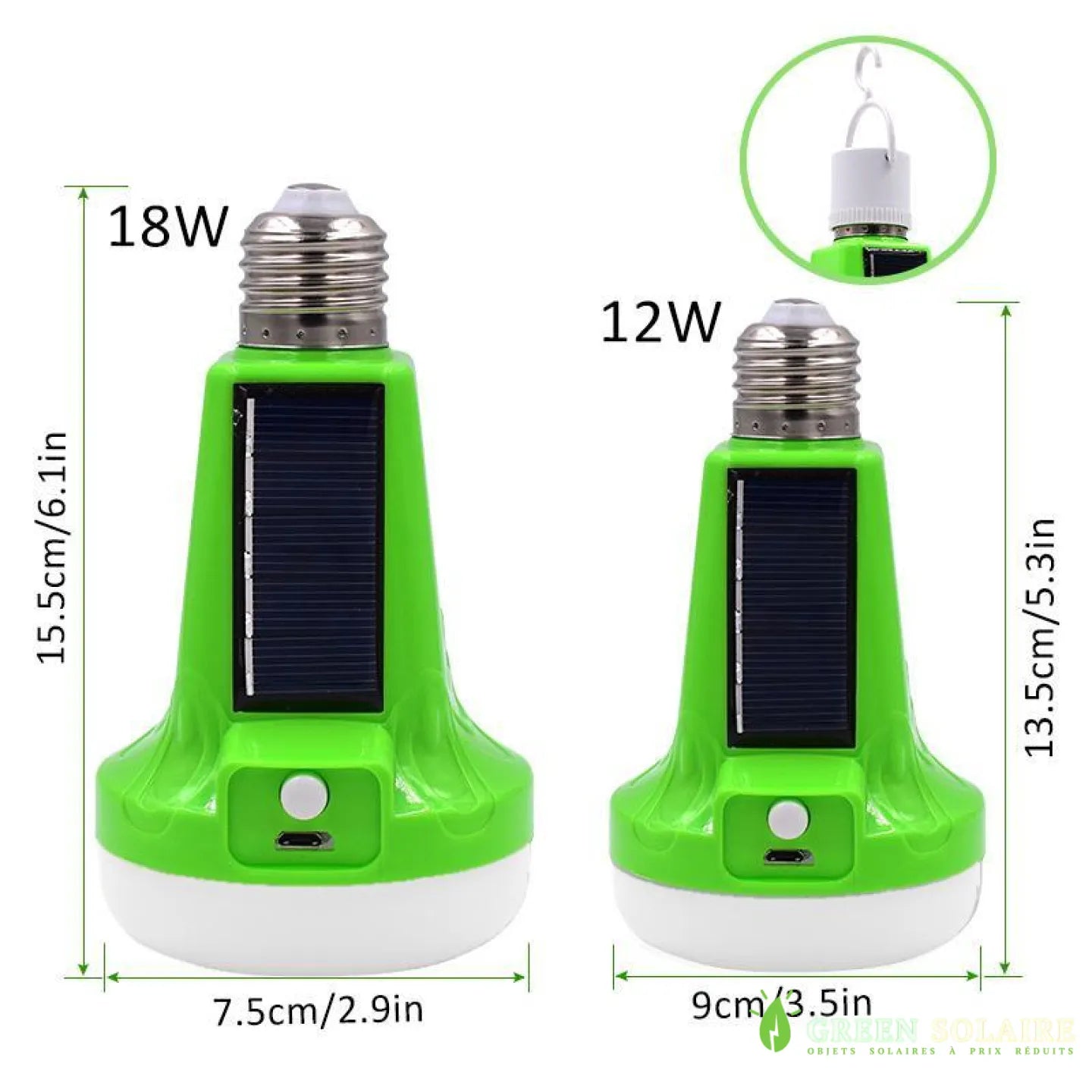 AMPOULE LED SOLAIRE RECHARGEABLE