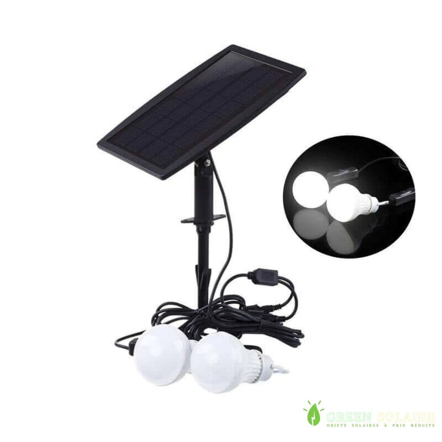 Lampe Solaire LED 22LED Pour Camping – USB Et Solaire, 2000 Lumens