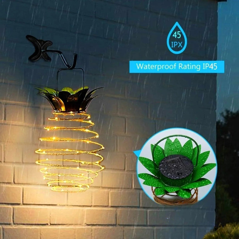 Lampe Solaire Ananas LED Décorative Jardin Extérieur