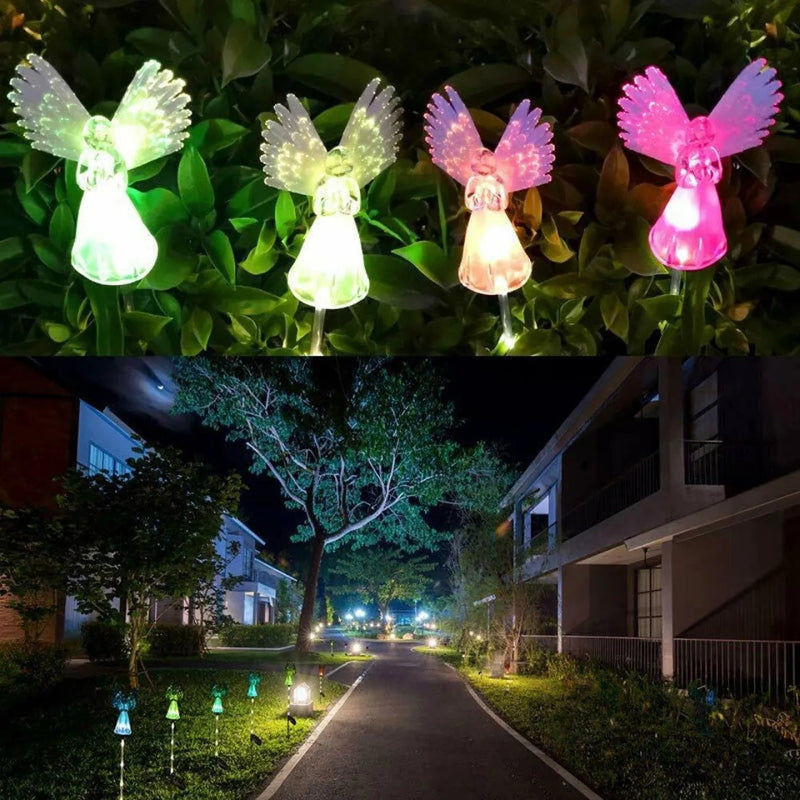 Lampe Solaire Ange Lumineux RGB LED Décorative