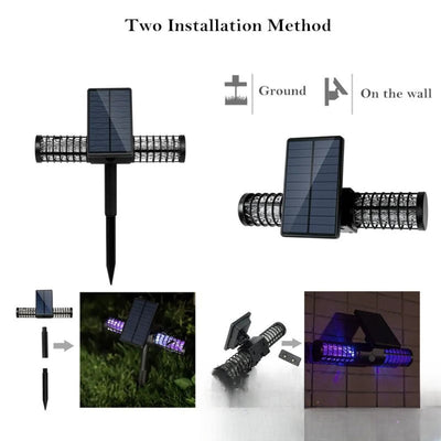 Méthodes d'installation au sol ou au mur de la lampe anti-moustique solaire