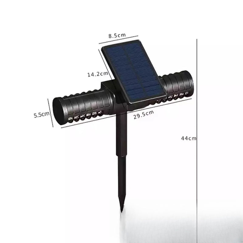 Lampe anti-moustique solaire UV extérieure de jardin allumée