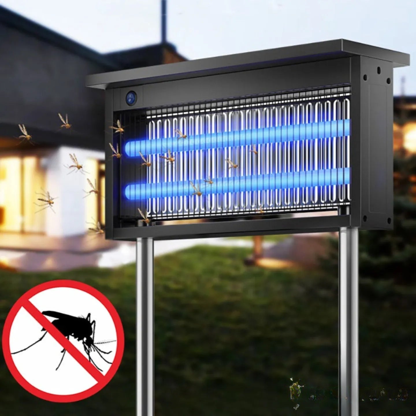 Borne solaire anti-moustique LED extérieure efficace