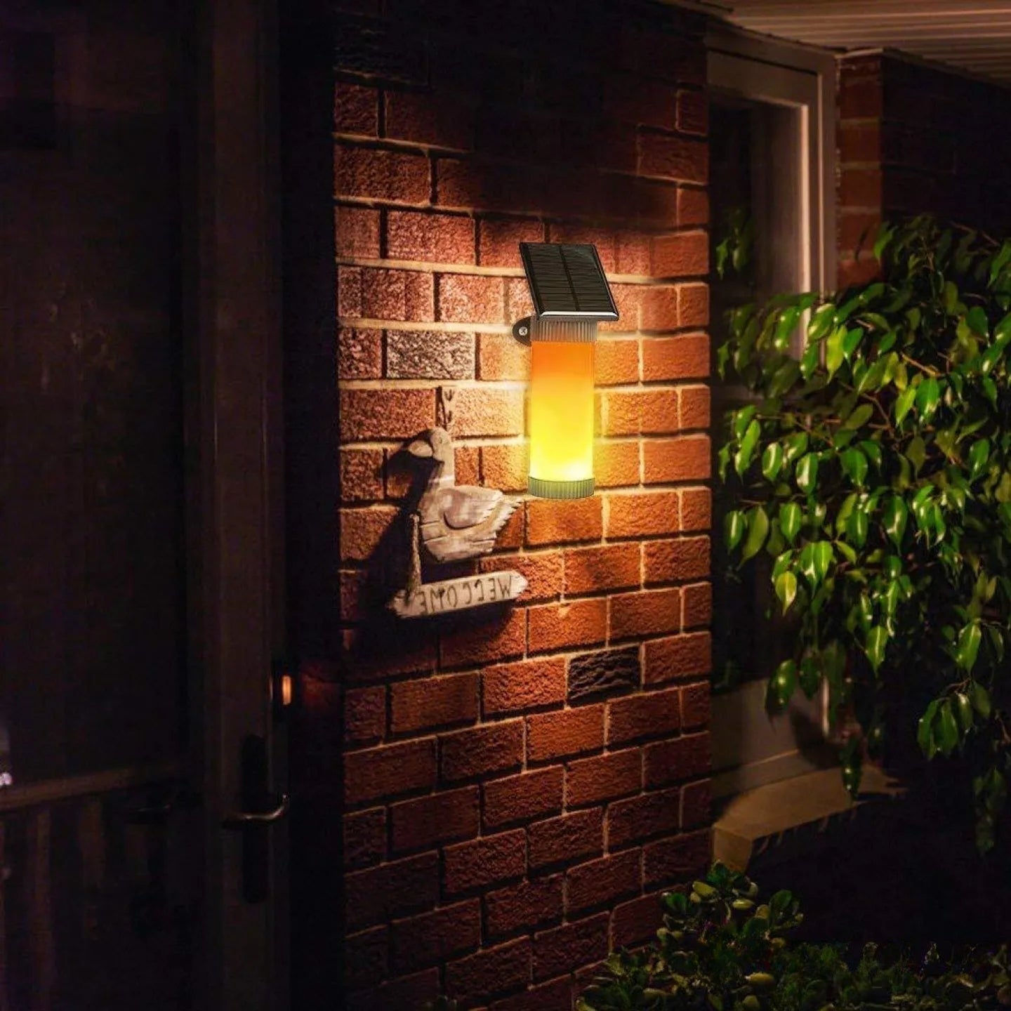Applique Solaire Décorative Murale LED Jardin Lot de 2