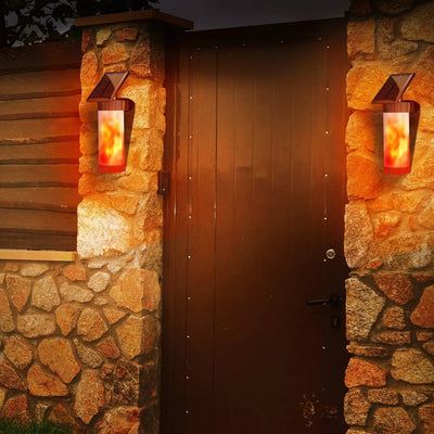 Applique Solaire Décorative Murale LED Jardin Lot de 2 – installation murale en façade