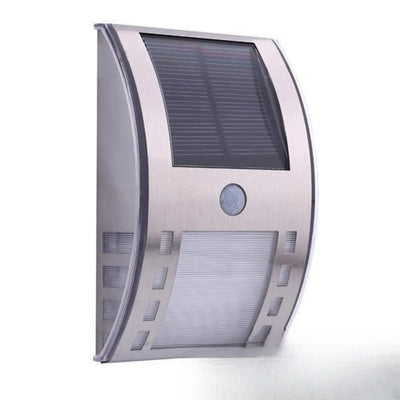 Applique Solaire Murale Décorative en Inox — finition Argent