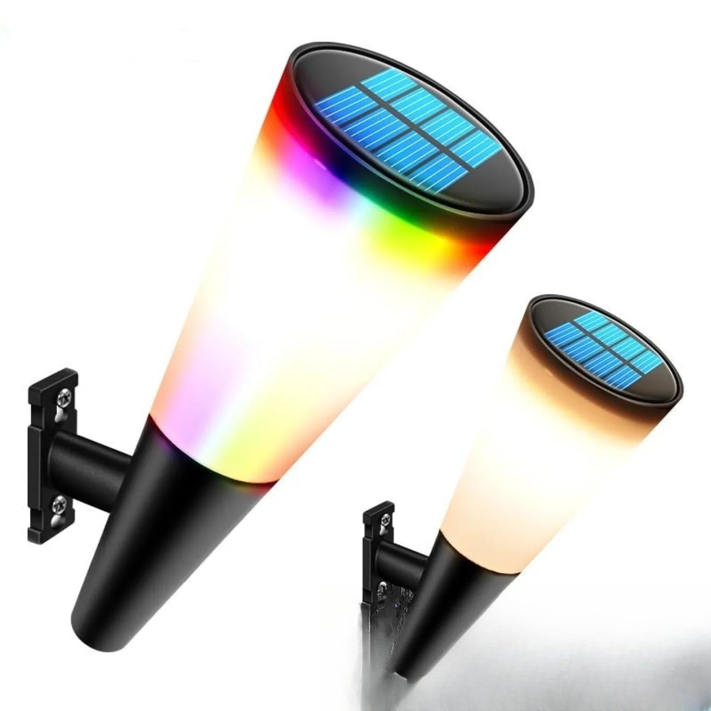 Applique solaire murale couleur changeante LED extérieur