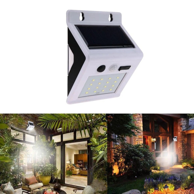 Applique solaire rechargeable 2 en 1 blanc et multicolore RGB