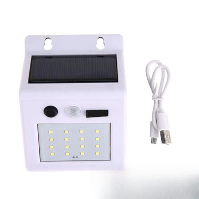 Applique Solaire Rechargeable 2 en 1 Blanc et Multicolore RGB – installation murale en extérieur