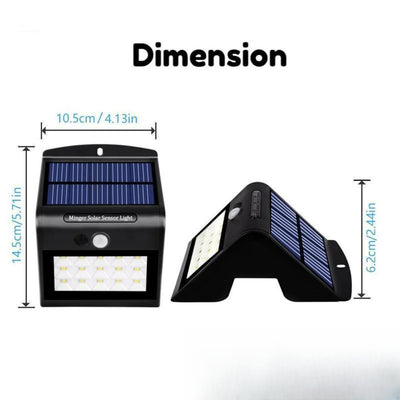 Applique solaire murale arc dimensions