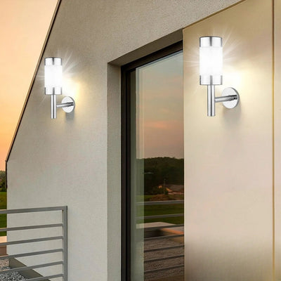 Applique solaire murale de balisage LED installation double