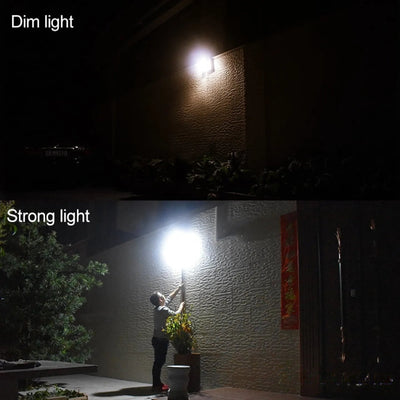 Applique solaire lumière blanche éclairage comparatif la nuit