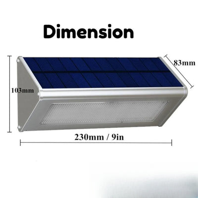 Applique solaire 1000lm - dimensions 230mm