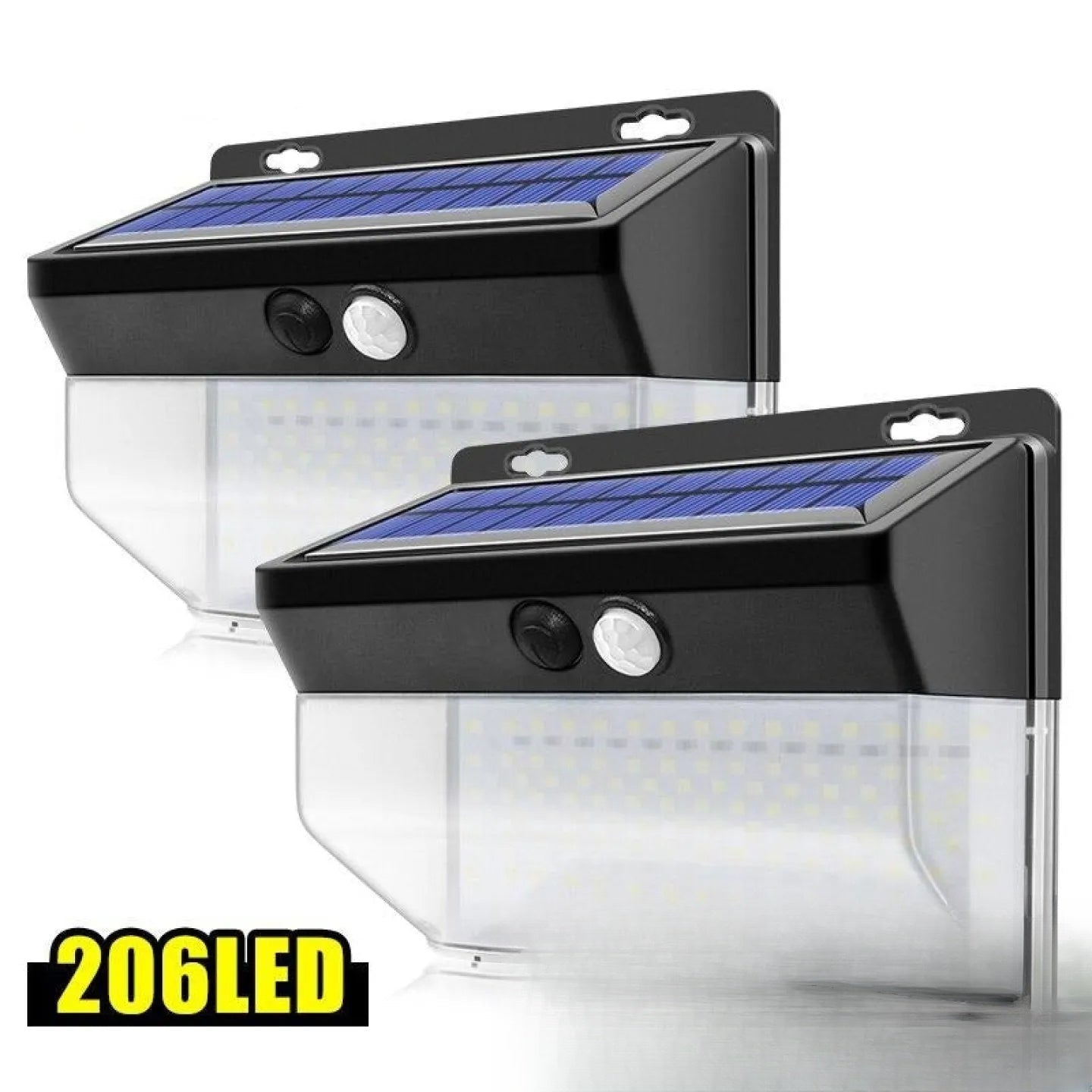 Applique solaire LED avec interrupteur murale 206 LED