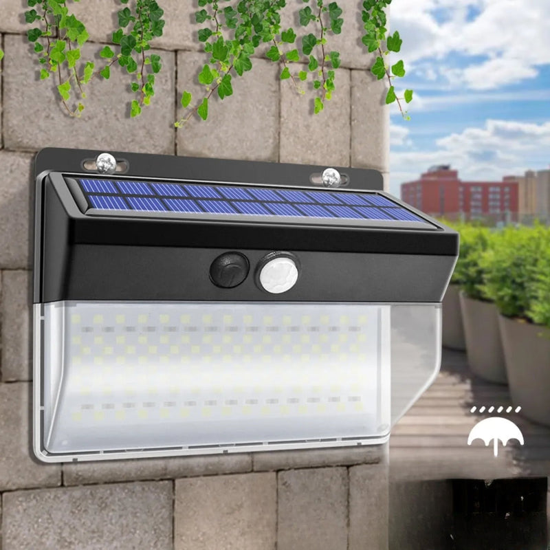 Applique solaire LED avec interrupteur murale 206 LED
