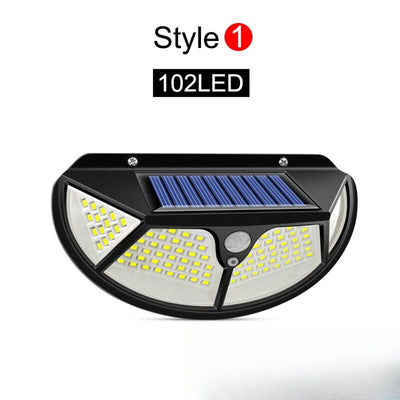 Applique solaire murale IP65 Modèle 1 - 102 LED