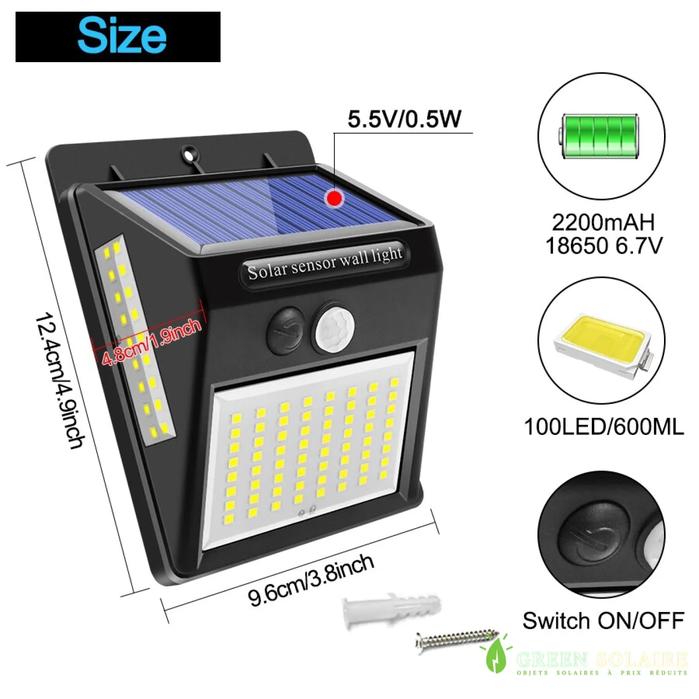 APPLIQUE SOLAIRE À DÉTECTION