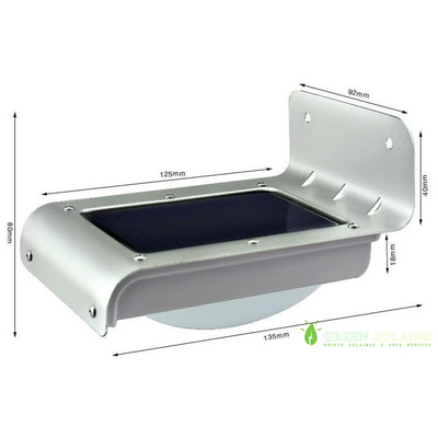 APPLIQUE SOLAIRE LED EN ALUMINIUM