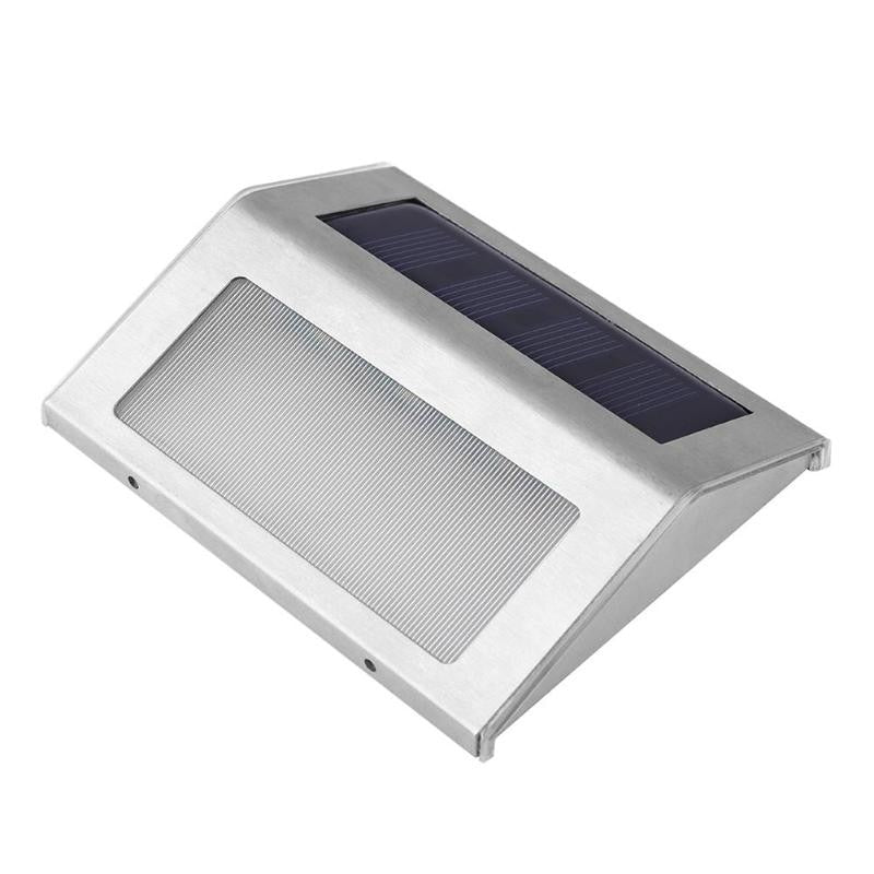 Applique murale solaire acier inox lumière blanche