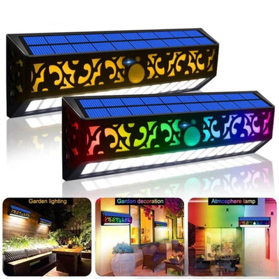 Applique solaire murale design détecteur de mouvement LED