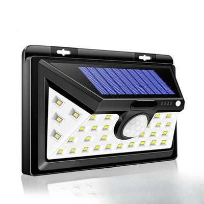 Applique solaire murale LED 34 LED coloris noir