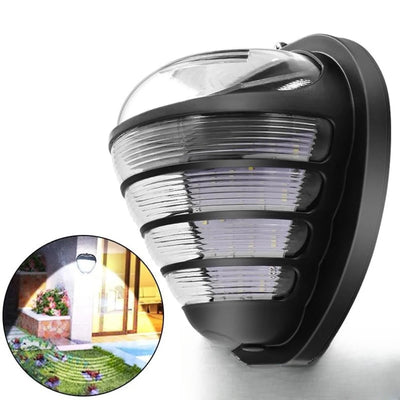 Applique solaire murale design noire LED extérieur