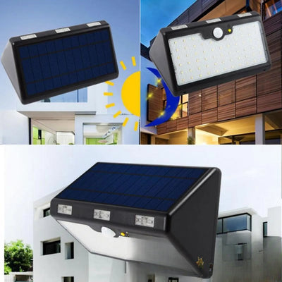 Applique solaire 1500lm installée sur une façade