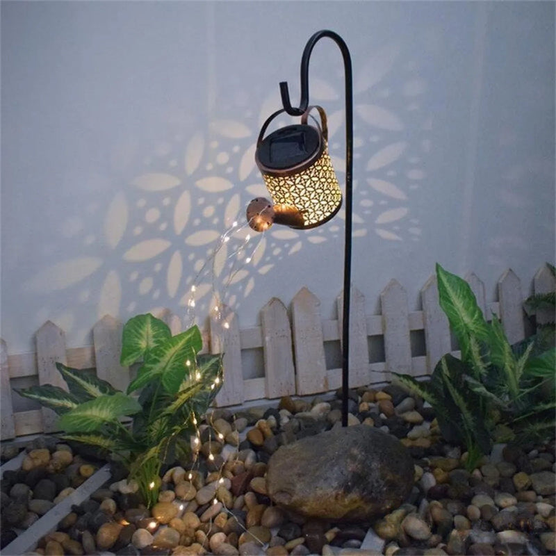 Arrosoir Lumineux Solaire Décoration Cascade Jardin