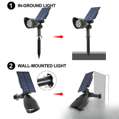 Spot solaire blanc LED puissant pour allée de jardin
