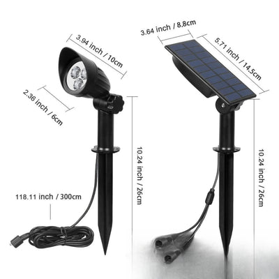 Spot solaire lumière blanche LED à piquer, jardin