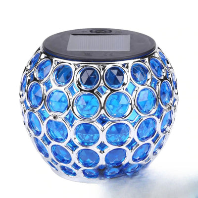 Bocal lumineux solaire bleu