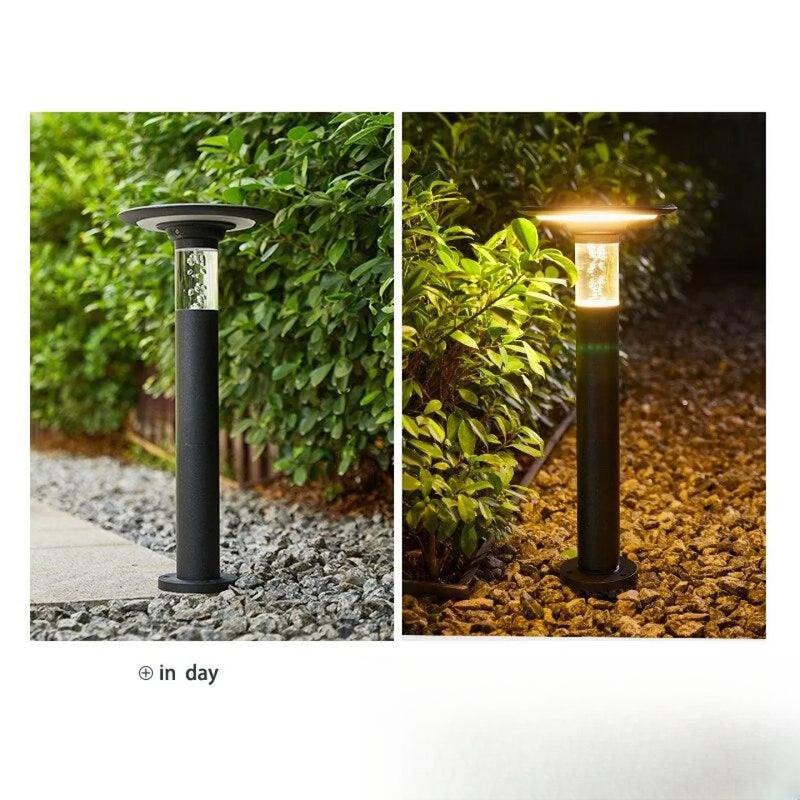 Borne solaire LED à bulle lumineuse pour jardin extérieur